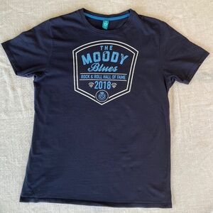 Men’s Moody Blues Band tee-shirt size medium. Color blue. Brand spread shirt.